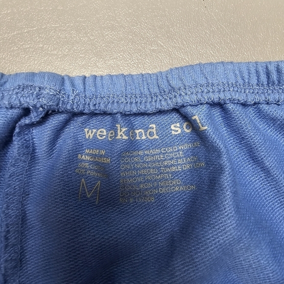 weekend soul blue country festival high rise lounge shorts women's size M - Picture 3 of 8